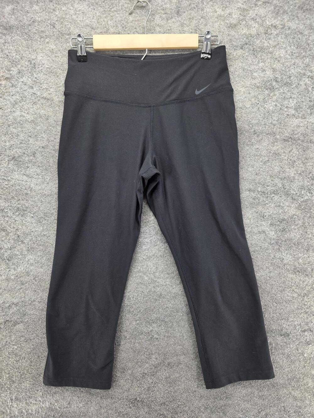 Nike Dri-FIT Capri Leggings Womens Small Black Recycled Stretch Yoga 548494-010